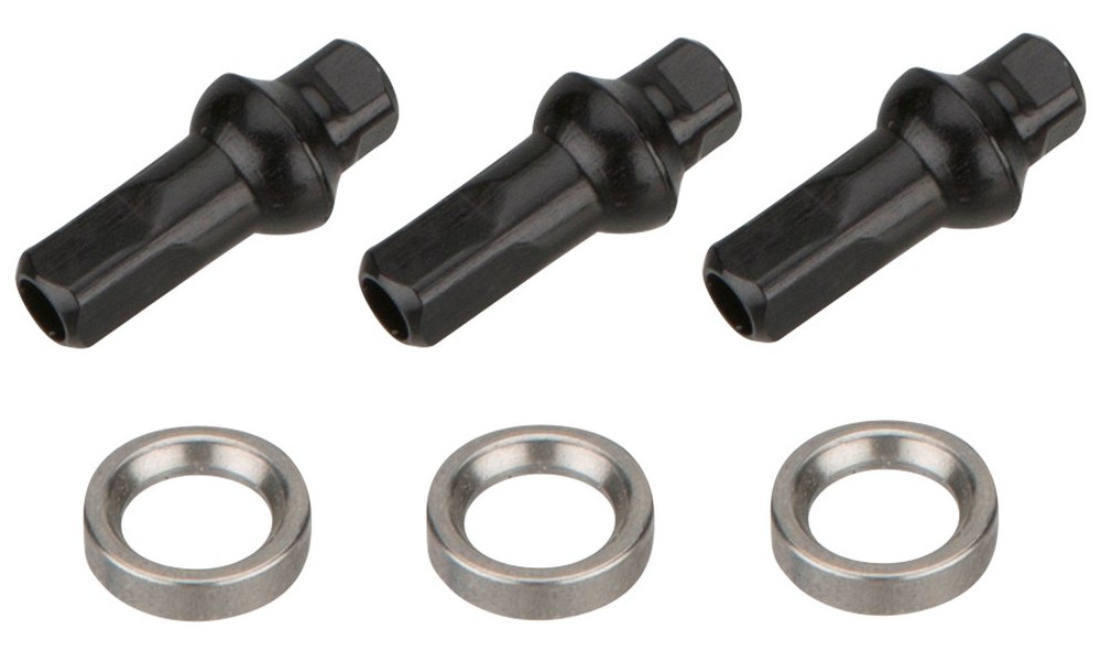 Spieķi NEWMEN Race black steel SP 258mm with nipples (3 gab.) - 2