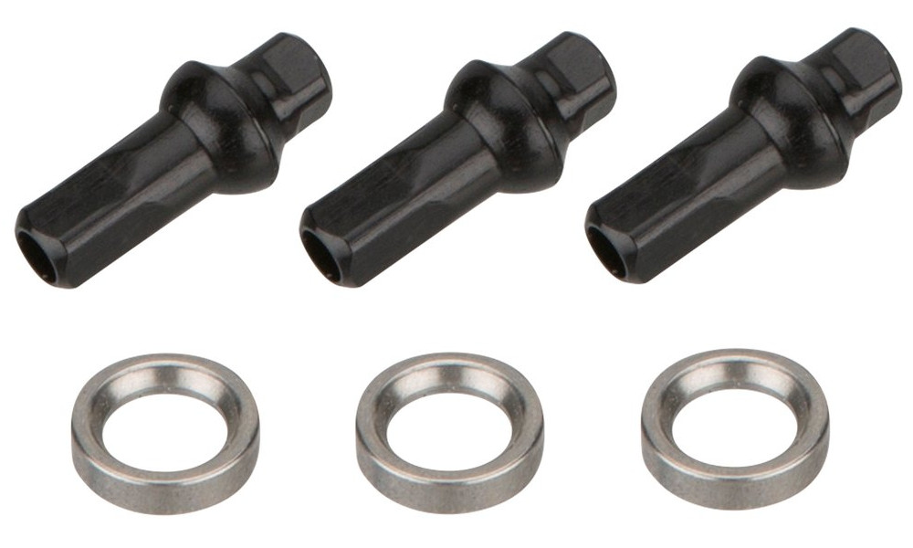 Spieķi NEWMEN Race black steel SP 260mm with nipples (3 gab.) - 2