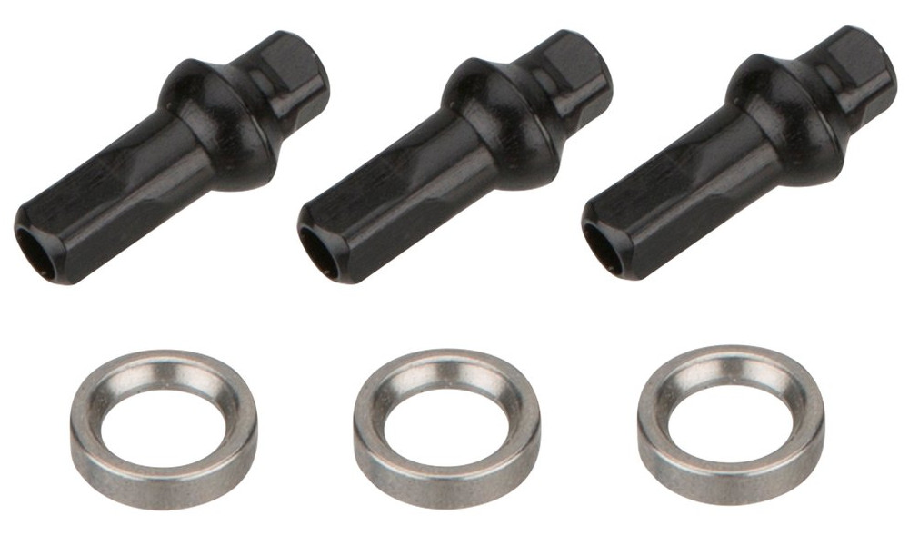 Spieķi NEWMEN Race black steel SP 274mm with nipples (3 gab.) - 2