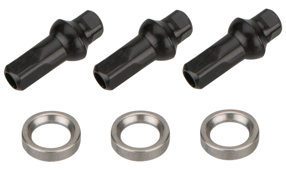 Spieķi NEWMEN Race black steel SP 276mm with nipples (3 gab.) - 2