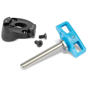 Fixing elements Cube pin with plate for trailer Double