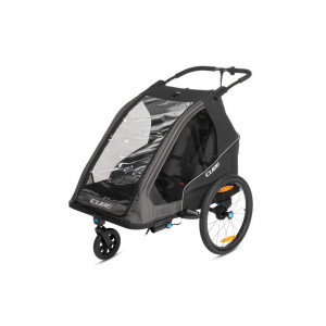 Kids trailer Cube Double Pure black-grey