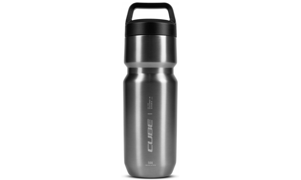 Bottle Cube Arc 500 stainless steel insulated brushed grey 