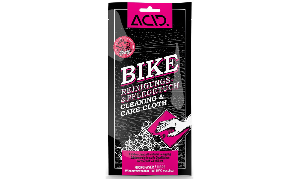 Lupatiņa ACID Bike Cleaning & Care microfibre 40x50cm 