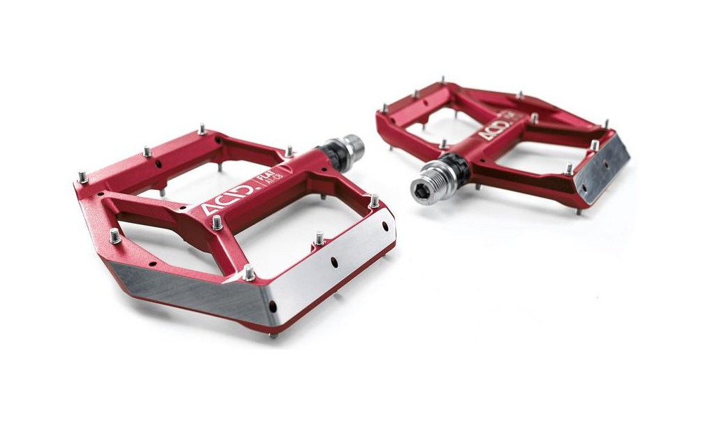 Pedāļi ACID Flat A1-CB Alu red - 3
