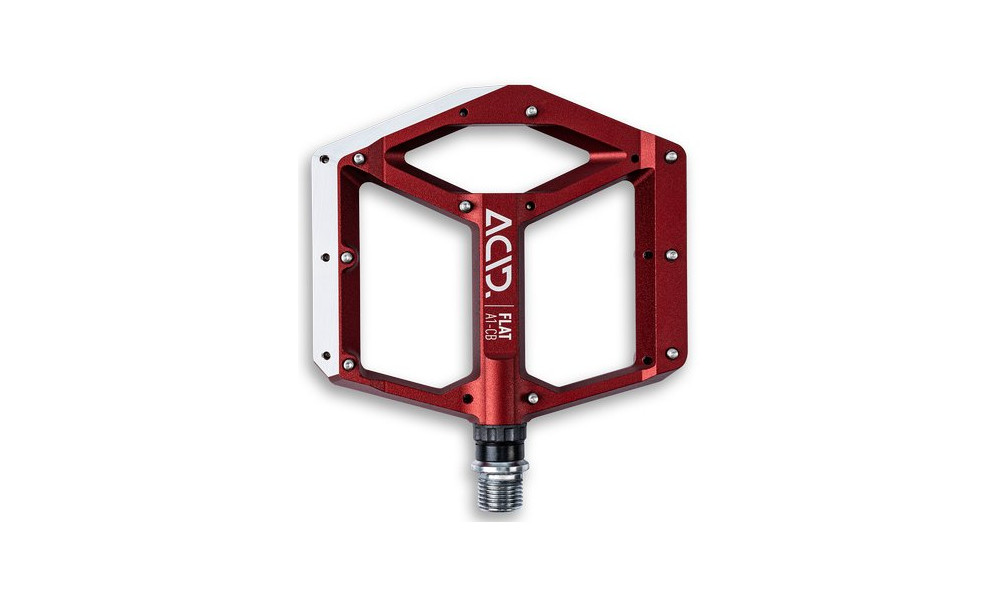 Pedāļi ACID Flat A1-CB Alu red - 4