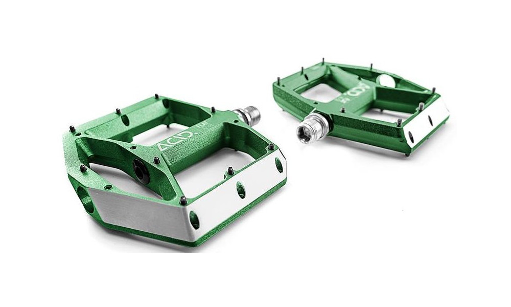Pedāļi ACID Flat A2-IB Alu green - 3