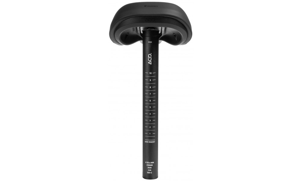 Sēdeklis ACID Numo Rookie 198x125mm with seat post 25.4x230mm - 6