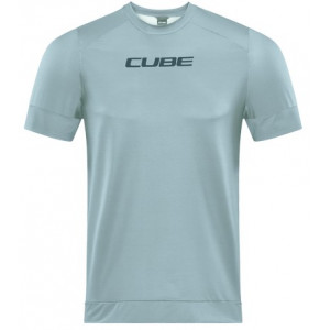 Cycling jersey Cube ATX Round Neck S/S grey