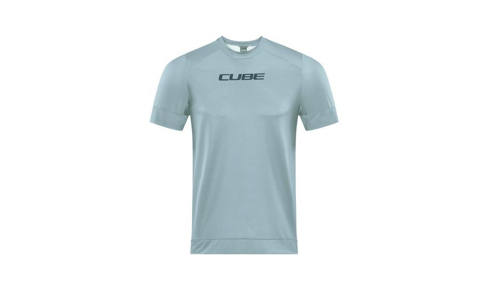 Cycling jersey Cube ATX Round Neck S/S grey - 1