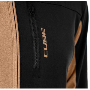 Cycling jersey Cube ATX Full Zip CMPT L/S brown'n'black