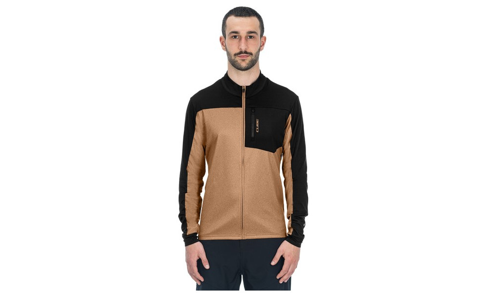Cycling jersey Cube ATX Full Zip CMPT L/S brown'n'black - 5