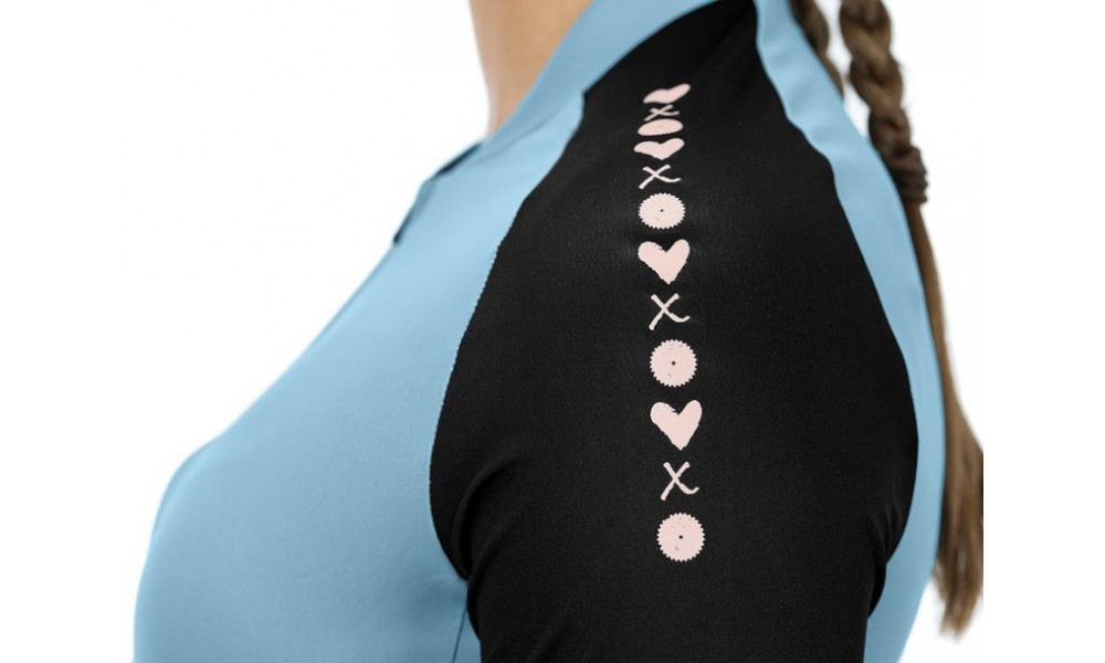 Cycling jersey Cube ATX WS Half Zip CMPT S/S blue - 3