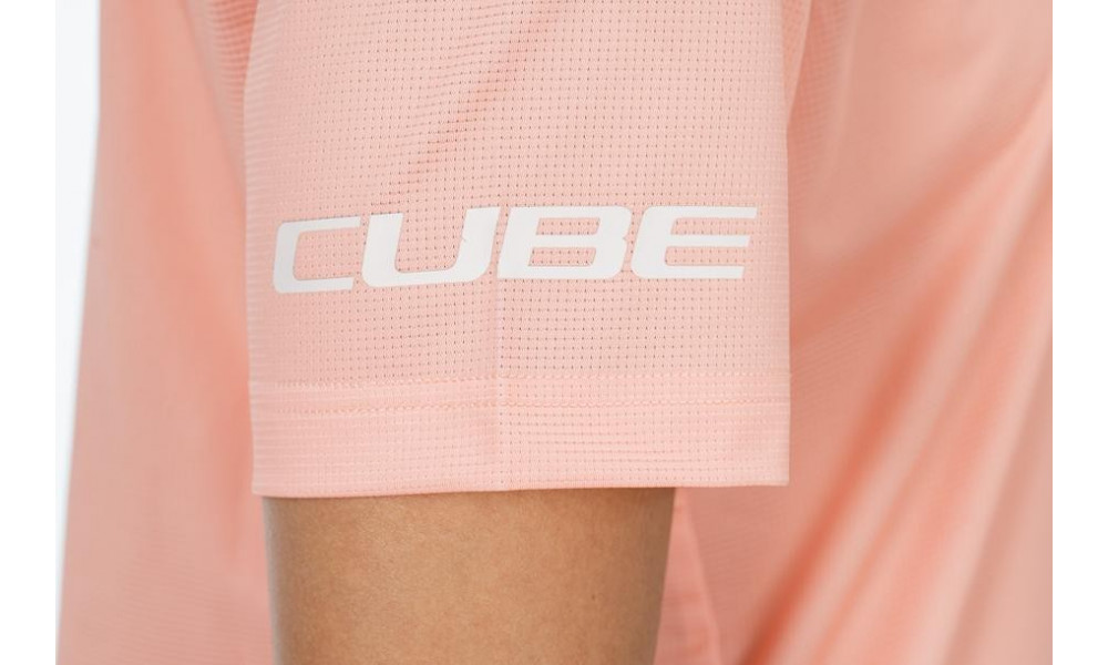 Cycling jersey Cube ATX WS Round Neck S/S coral - 2