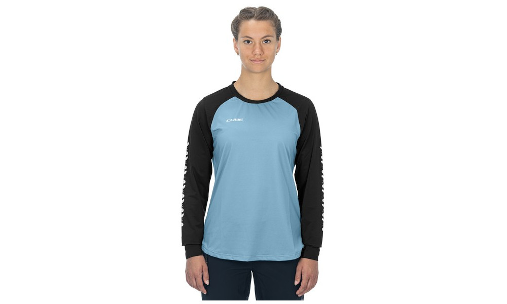 Cycling jersey Cube ATX WS Round Neck L/S blue'n'black - 5