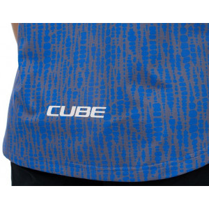 Cycling jersey Cube ATX WS Round Neck S/S violet pattern