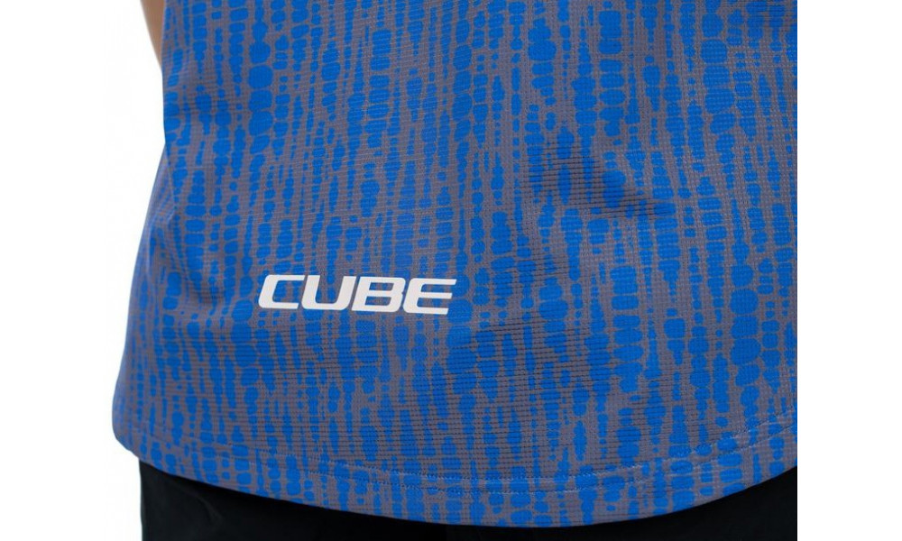 Cycling jersey Cube ATX WS Round Neck S/S violet pattern - 2