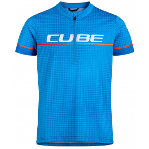 Cycling jersey Cube Road/XC Half Zip Rookie S/S white'n'blue'n'red