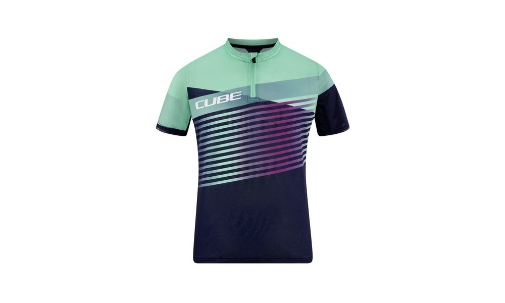 Cycling jersey Cube Teamline Rookie S/S blue'n'mint - 1