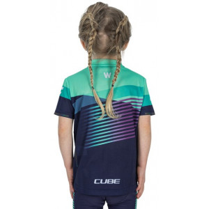 Cycling jersey Cube Teamline Rookie S/S blue'n'mint