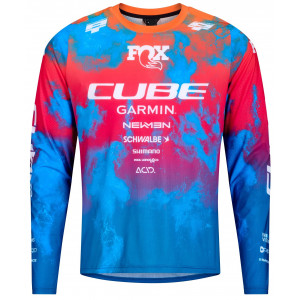 Cycling jersey Cube MTB X Actionteam L/S blue'n'green