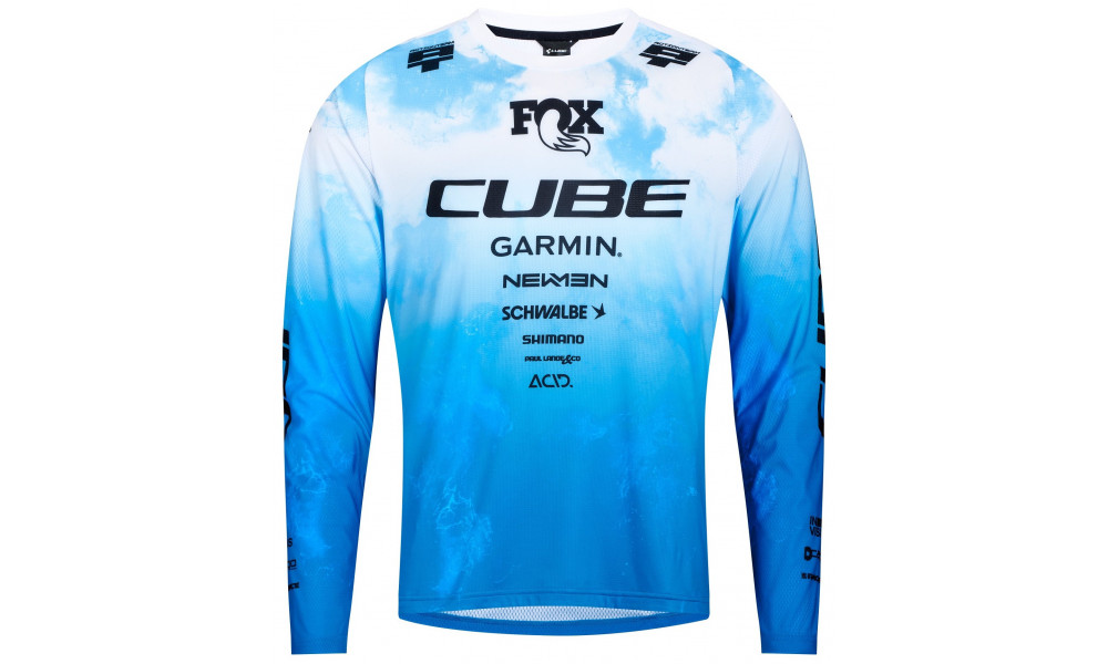 Cycling jersey Cube MTB X Actionteam L/S black'n'white - 1