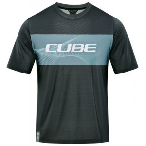 Cycling jersey Cube Vertex Round Neck S/S grey'n'mint