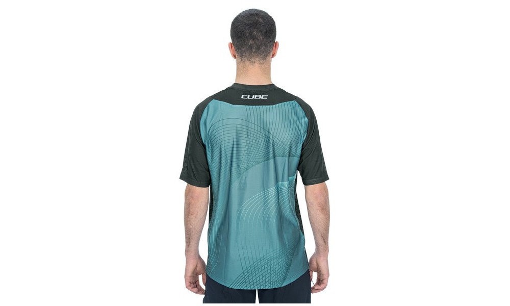 Cycling jersey Cube Vertex Round Neck S/S grey'n'mint - 4