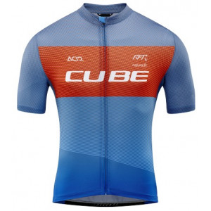 Cycling jersey Cube Teamline CMPT S/S blue'n'red'n'grey