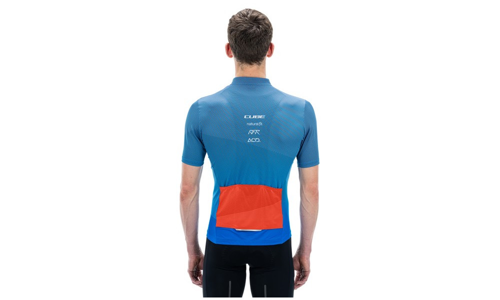 Cycling jersey Cube Teamline CMPT S/S blue'n'red'n'grey - 4