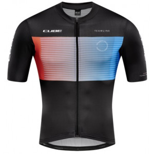 Cycling jersey Cube Teamline S/S black'n'blue'n'red