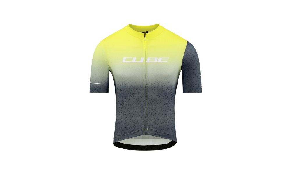 Cycling jersey Cube Blackline Race S/S yellow'n'grey - 1