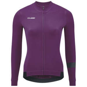 Cycling jersey Cube Blackline WS L/S violet