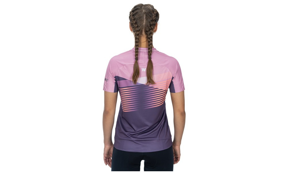 Cycling jersey Cube Teamline WS Round Neck S/S violet'n'rose - 4
