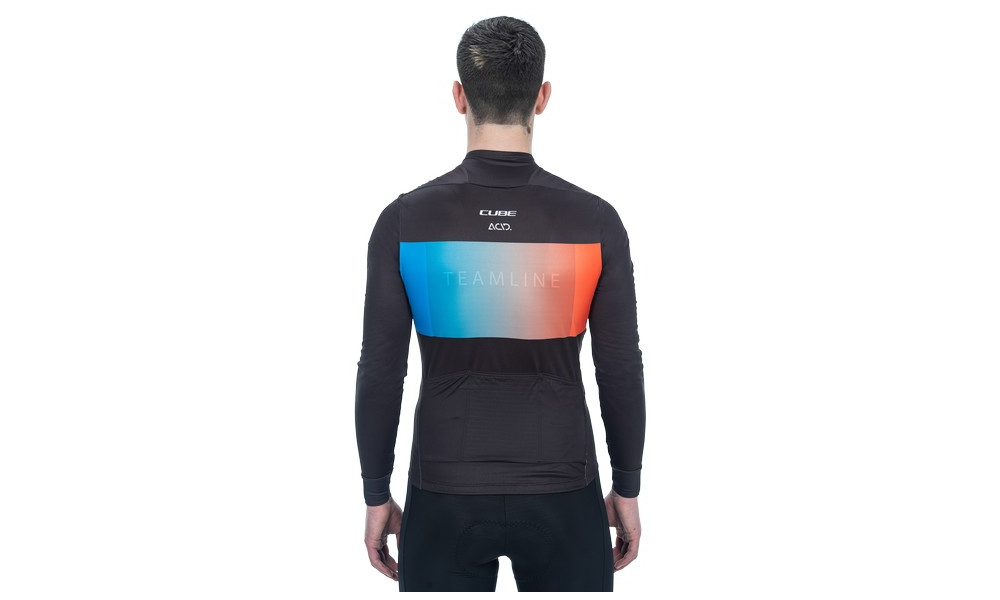 Cycling jersey Cube Teamline L/S black'n'blue'n'red - 4