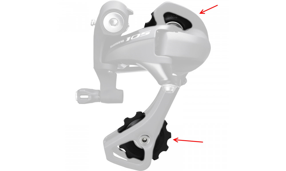 Aizmugurējā pārslēdzēja rullīšu komplekts Shimano RD-M5800 - 1