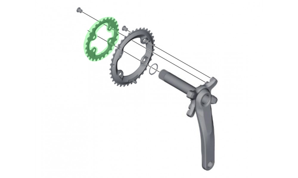 Priekšējā ķēdes riteņa Shimano XT FC-M8000-BC - 1