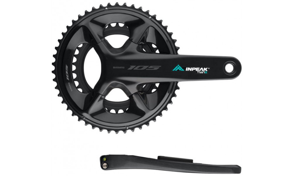 Kloķa komplekts ar jaudas mērītāju INPEAK Twin2 Shimano 105 FC-R7100 50-34T - 13