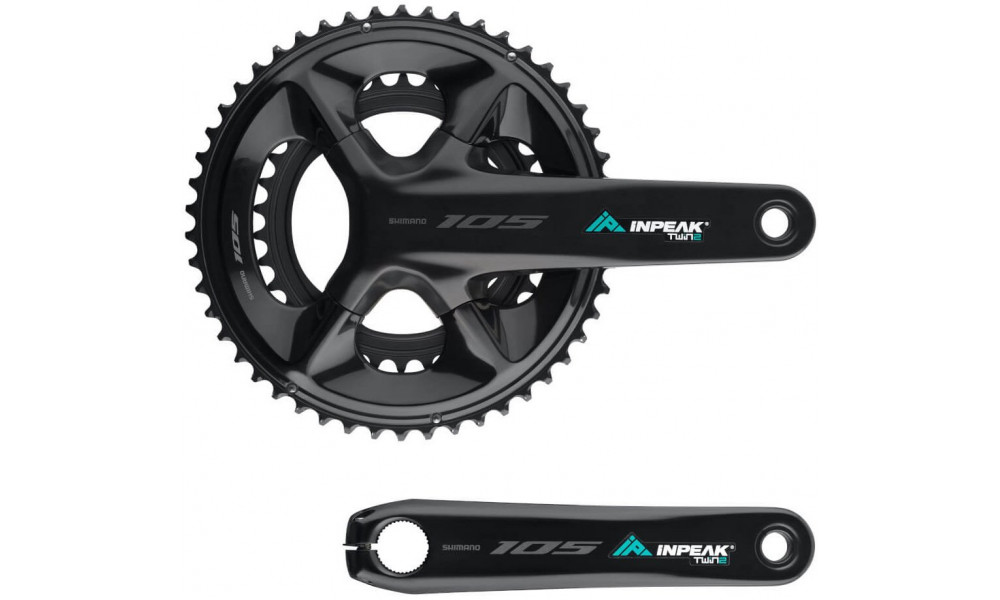 Kloķa komplekts ar jaudas mērītāju INPEAK Twin2 Shimano 105 FC-R7100 50-34T - 14