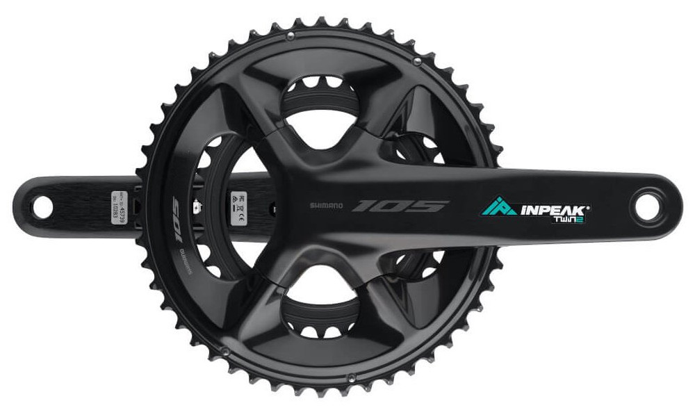 Kloķa komplekts ar jaudas mērītāju INPEAK Twin2 Shimano 105 FC-R7100 52-36T - 1