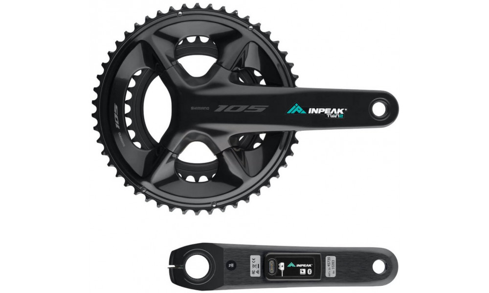 Kloķa komplekts ar jaudas mērītāju INPEAK Twin2 Shimano 105 FC-R7100 52-36T - 3
