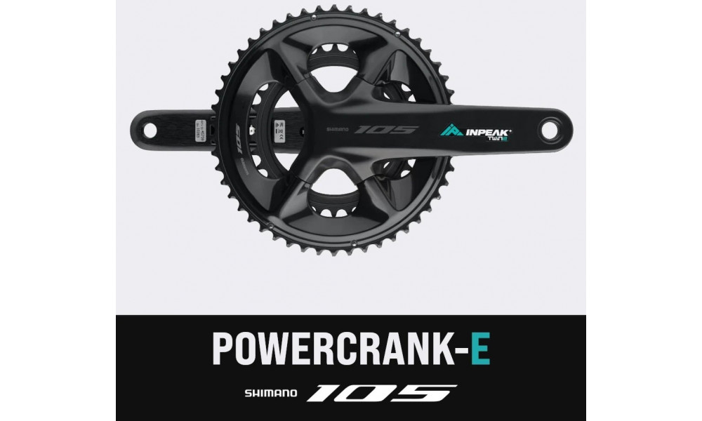 Kloķa komplekts ar jaudas mērītāju INPEAK Twin2 Shimano 105 FC-R7100 52-36T - 10