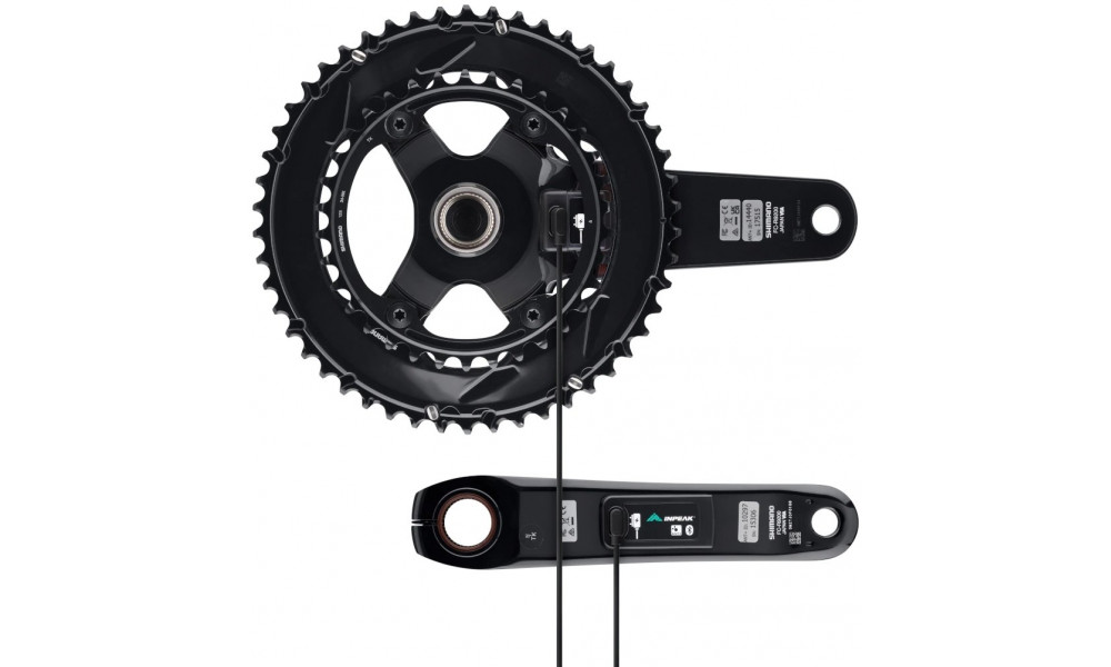 Kloķa komplekts ar jaudas mērītāju INPEAK Twin2 Shimano Dura-Ace FC-R9200 52-36T - 9