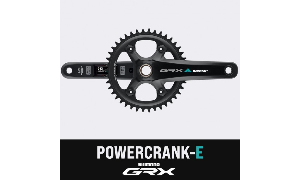 Kloķa komplekts ar jaudas mērītāju INPEAK Twin2 Shimano GRX FC-RX820-1 42T - 2