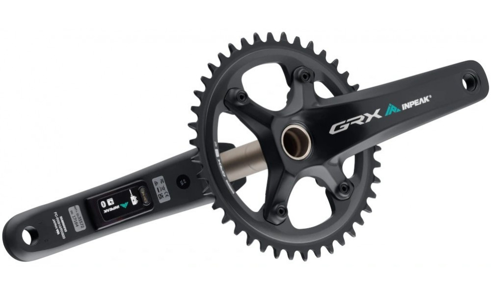 Kloķa komplekts ar jaudas mērītāju INPEAK Twin2 Shimano GRX FC-RX820-1 42T - 5