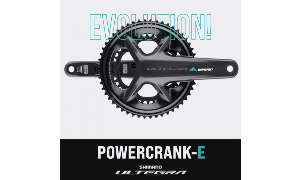Kloķa komplekts ar jaudas mērītāju INPEAK Twin2 Shimano Ultegra FC-R8100 52-36T - 2