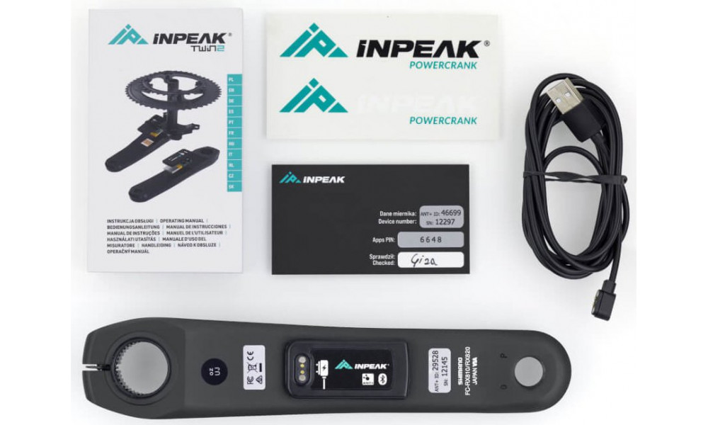 Kloķis ar jaudas mērītāju INPEAK Powercrank-E Shimano GRX FC-RX820 (12sp) - 4