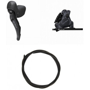 Priekšējās disku bremzes Shimano GRX ST-RX600 (L) + BR-RX410 (F) J-kit flat 2x11-speed