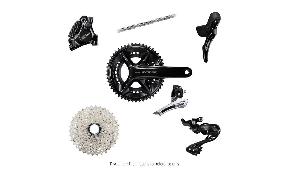 Grupas transmisijas daļu komplekts Shimano 105 R7120 Mech 170mm 52x36T 