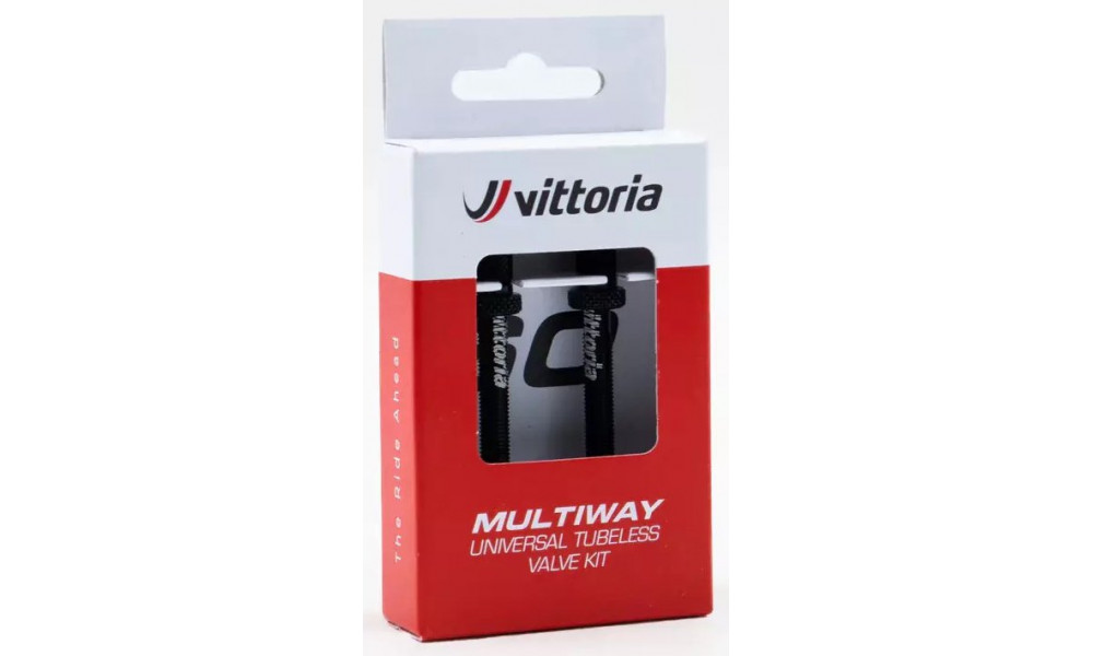 Bezkameru ventilis Vittoria Multiway alloy black 80mm 2gab. 